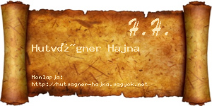 Hutvágner Hajna névjegykártya